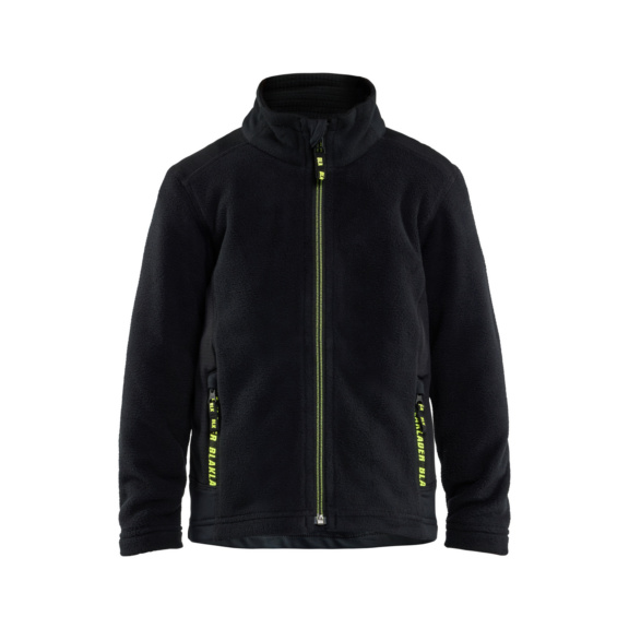 Kinder Microfleece Pullover 5206 1010 - Kinder Microfleece Pullover Schwarz/High Vis Gelb 5206 1010 9933 146/152