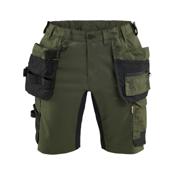 Damen Handwerkershorts Stretch 7133 1832 - Damen Handwerkershorts Stretch Waldgr&uuml;n/Schwarz 7133 1832 4298 C44