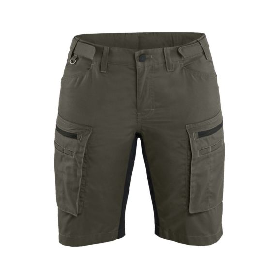 Damen Kurze Hose Stretch Service 7149 1845 - Damen Service Shorts Stretch Dunkel Olivgr&uuml;n/Schwarz 7149 1845 4599 C34