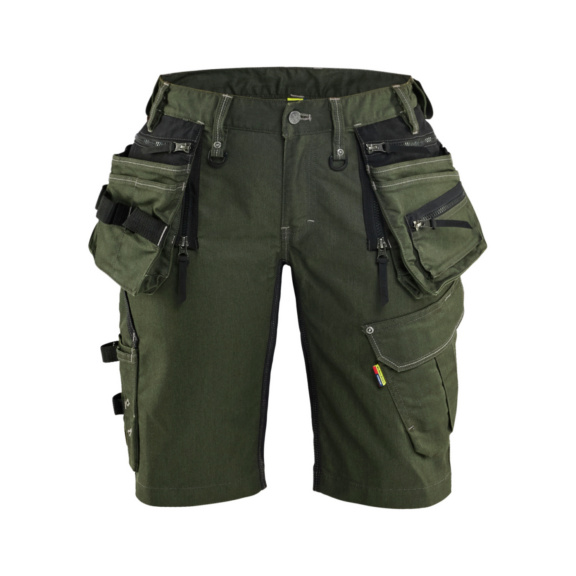 Damen Shorts Stretch Handwerker X1900 7992 1141 - Damen Handwerker Shorts X1900 Stretch Waldgr&uuml;n/Schwarz 7992 1141 4298 C36