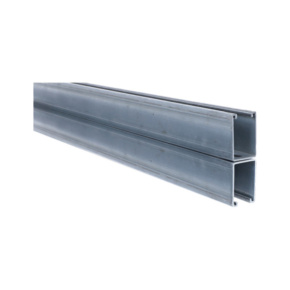 Doppelschiene ZS 41 plus - recamo Zahnschiene Typ D plus 41x62/2.5 doppelt, L&auml;nge 6m, VPE 8x6m 41x124mm