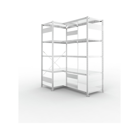 Eckregale - CLIP 150 Eck-Grundregal 2000x1000x600 mm verzinkt mit 10 Böden