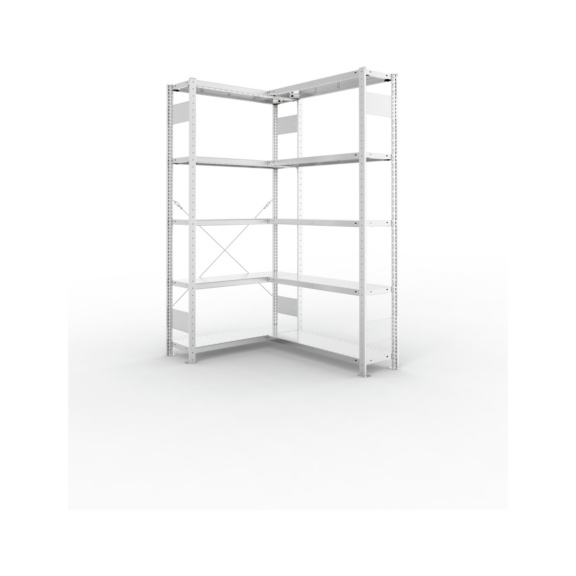 Eckregale - CLIP 150 Eck-Grundregal 2000x1000x300 mm verzinkt mit 10 Böden