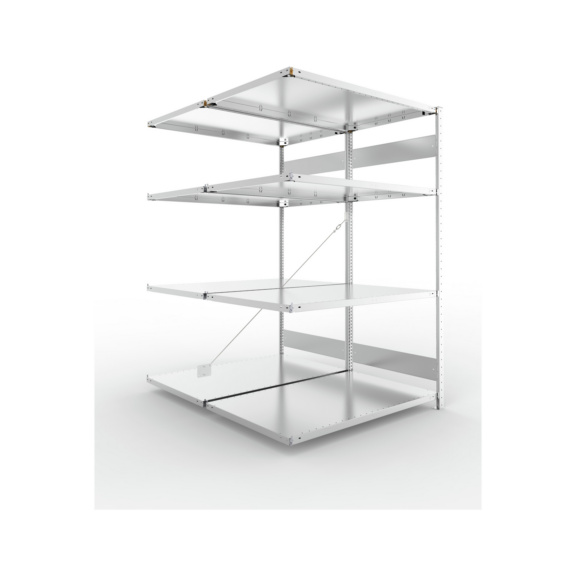 Steckregale S3 verzinkt, doppelzeilig - S3 CLIP 230 DAR 2000x1300x1600 mm vzk.