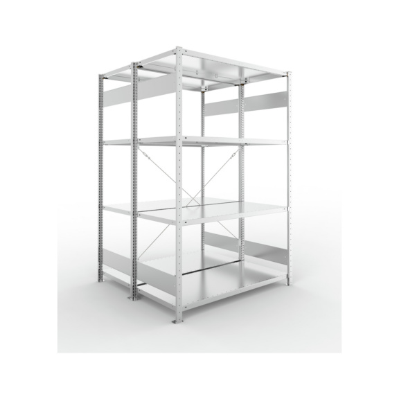 Steckregale S3 verzinkt, doppelzeilig - S3 CLIP 150 DGR 2000x1300x1200 mm vzk.