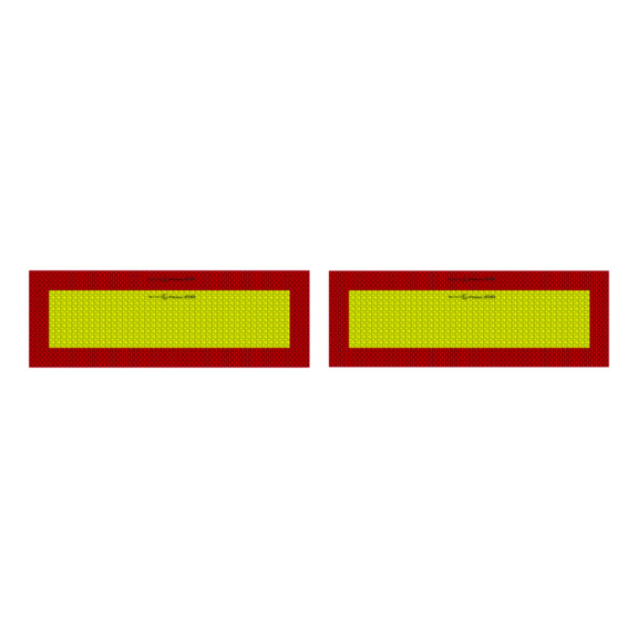  - PAIR OF REFLECTIVE/REFLECTIVE DECALS FOR TRAILER 565 X 196