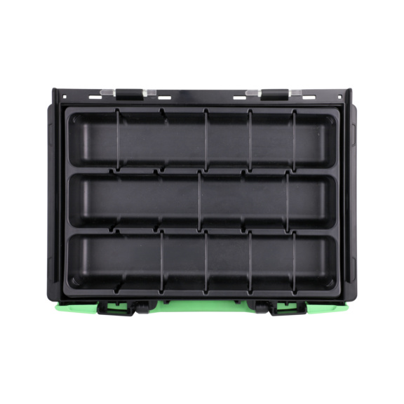VISO, coffret 4.4.x T avec compartiments/vide - VISO coffret 4.4.1 T avec insert avec trois compartiments et dix s&eacute;parateurs