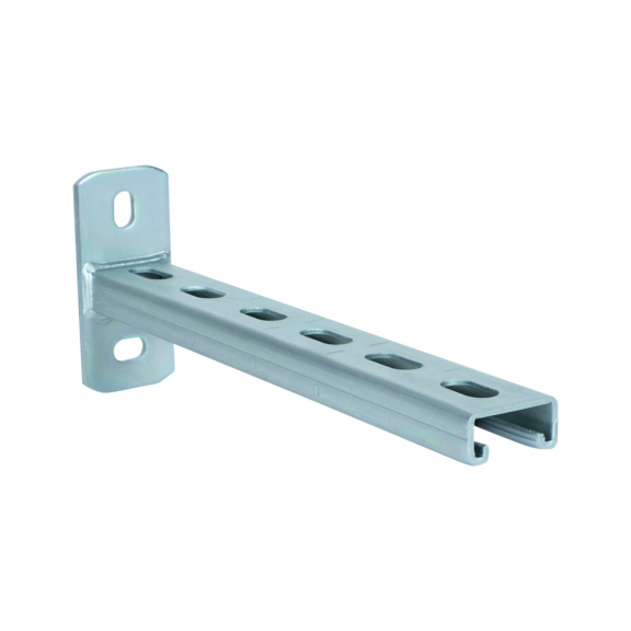 Wall brackets from the ZS 41 plus toothed mounting rail system - recamo plus toothed strut channel wall bracket 600 mm, zp. 41x21x2.0