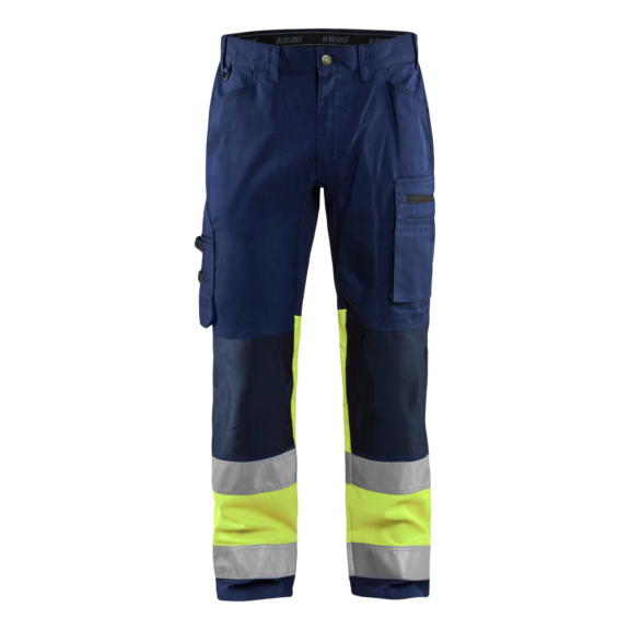 Bundhose High Vis mit Stretch 8202 1811 - High Vis Bundhose mit Stretch Marineblau/ High Vis Gelb 8202 1811 8933 C58