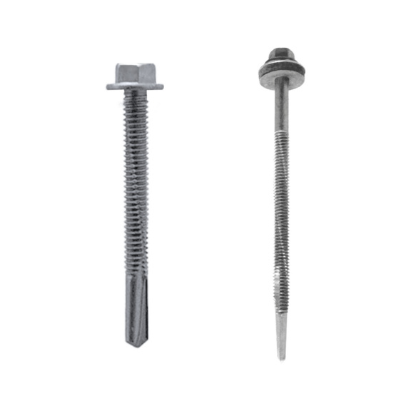 Hex head self drilling screw heavy section
