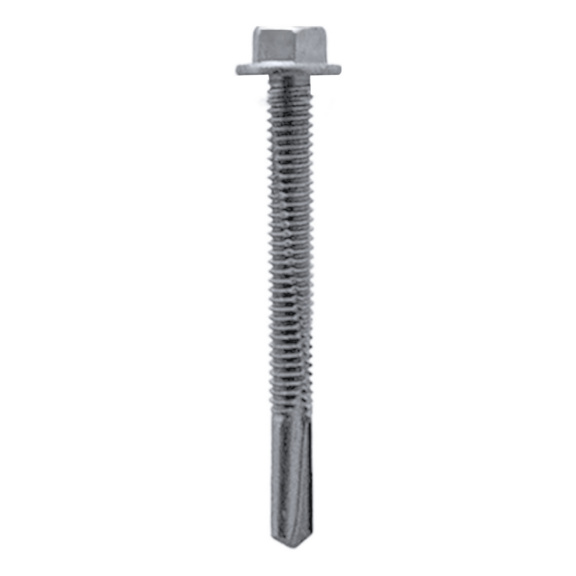 Hex head self drilling screw heavy section - SD HS screw exterior silver 5.5 x 100