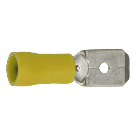 Flachstecker isoliert - Flachstecker Gelb, isoliert 6,3 x 0,8 mm