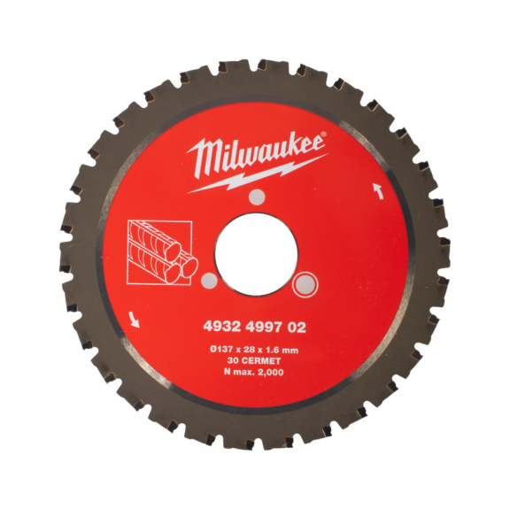 Zubeh&ouml;r f&uuml;r Baustahlschneider M18FRBCO32 Milwaukee - Milwaukee Kreiss&auml;geblatt f. Baustahlschnei. M18FRBCO32 137/28mm Orgnr.4932499702