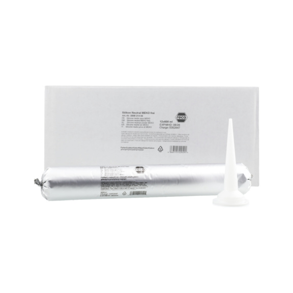 S 18 MEKO-vrije neutrale siliconen - S18 siliconen neutraal transparant 600 ml MEKO-vrij