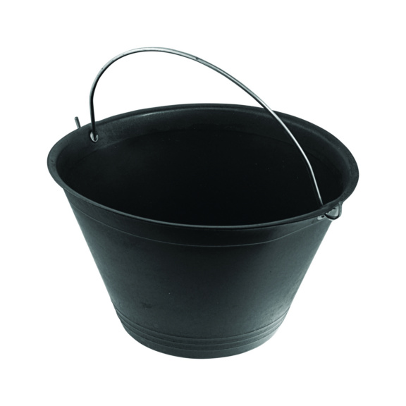BLACK PLASTIC BUCKET 10 L - CUBO NEGRO