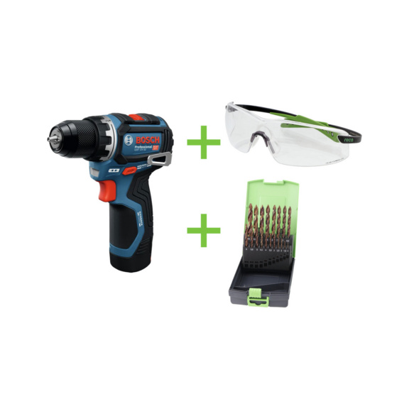 Power Set Tip Top Spiralbohrer+Bohrschrauber Bosch - Power Set Tip Top Spiralbohrer Set 19tlg + Bosch Akku-Bohrschrauber GSR 12V-32