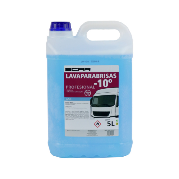 Lavaparabrisas uso directo -10ºC - Lavaparabrisas diluido para uso directo con anticongelante -10ºC 5L