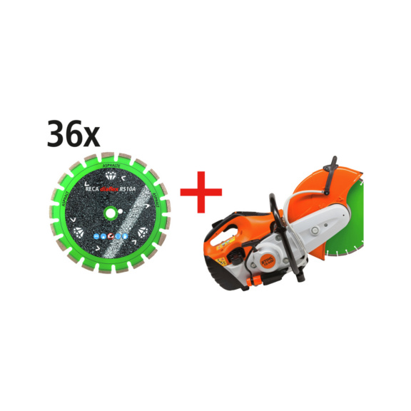 diaflex RS10A Ø350/20 + STHIL Motortrenner - 6x6 diaflex RS10A 350/20 + Motortrenner STIHL