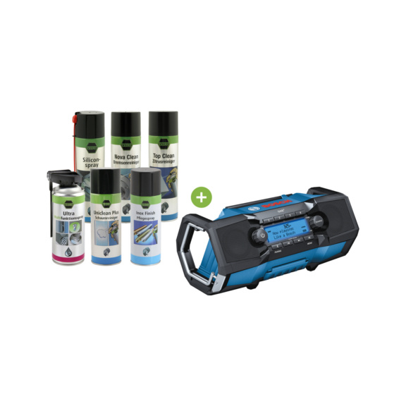 Power Set Clean Sound + Baustellenradio Bosch - Power Set Clean Sound + Bosch GPB 18V-2 SC