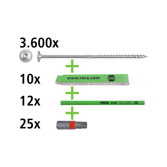 Holzbauschrauben Tellerkopf &Oslash; 6 mm / Gro&szlig;package - Holzbauschrauben Tellerkopf &Oslash; 6mm / L 60-240mm / 3600 St&uuml;ck