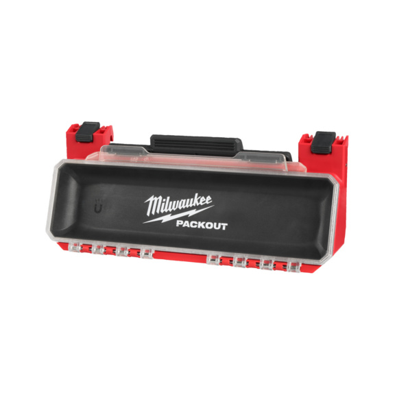 Modulares Aufbewahrungssystem Zubeh&ouml;r Milwaukee PACKOUT - Milwaukee PACKOUT Seitenhalterung mit Magnetschale f&uuml;r PACKOUT Koffer