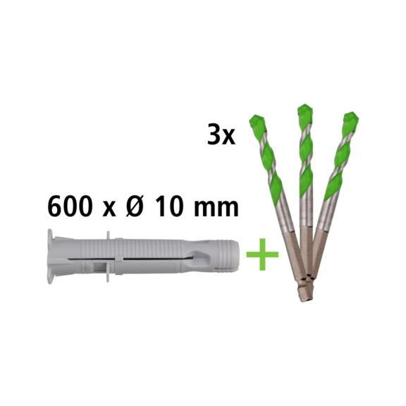 Multid&uuml;bel RMU &Oslash; 10 mm Package inkl. Mehrzweckbohrer UNICON Hex