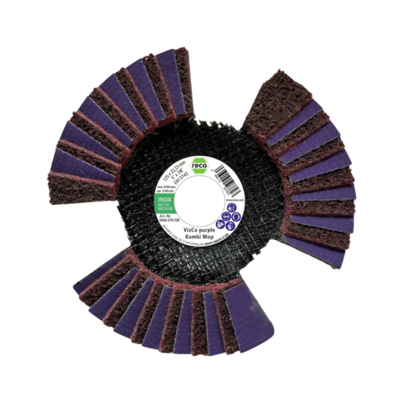F&auml;cherscheibe VisCo purple Keramik Kombi Mop mit Durchblick - F&auml;cherscheibe VisCo purple Keramik Kombi Mop