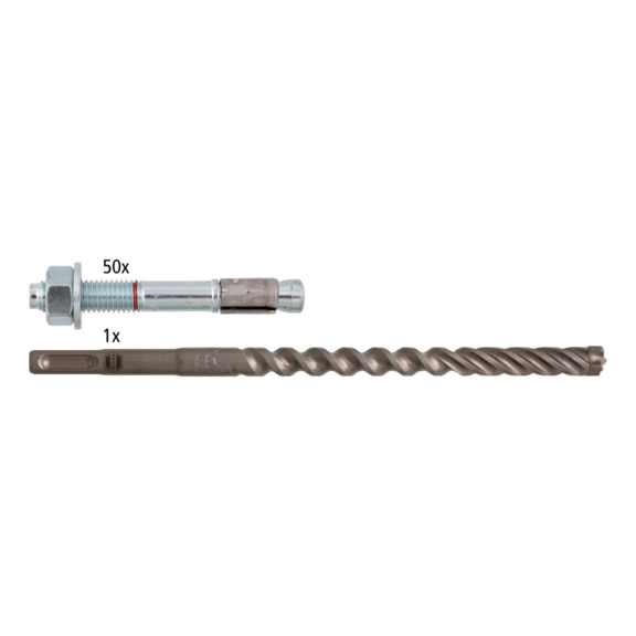 BZ3 M12x110 vz + x-twin ultra Hammerbohrer Aktionspaket - Aktionspaket BZ3 M12x110 Stahl vz + Hammerbohrer x twin ultra 12x215