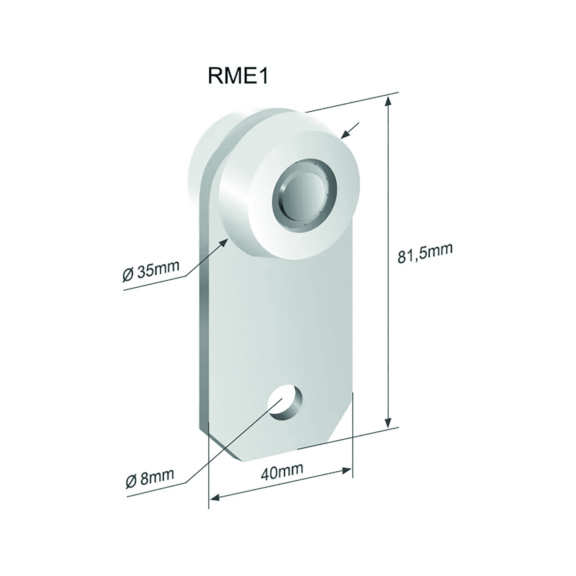  - EDSCHA SLIDING PULLEY ROOF 38030450