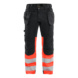 Bundhose mit Stretch HiVis 1558 1811 - High Vis Arbeitshose mit Stretch Schwarz/High Vis Rot 1558 1811 9955 C64 - 1