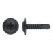 Bohrschraube mit gro&szlig;em Scheibenkopf, &Oslash; 11 mm - Bohrschraube Kopf-&Oslash; 11 mm Scheibenkopf, Stahl, schwarz verzinkt 4,2 x 13 - 1