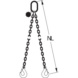 Anschlagketten zweistr&auml;ngig ohne Verk&uuml;rzung - Anschlagkette zweistr&auml;ngig mit Traglast: 3550 kg; L&auml;nge: 2 m - 1