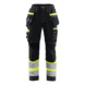 - Damen High Vis Bundhose mit Stretch Schwarz/Gelb 7196 1370 9933 D25 - 1