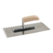 Zahnkellen - Zahnkelle Inox / Holzgriff Zahnung 12x12mm 280x130x0.7 mm - 1
