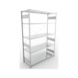 Steckregale S3 verzinkt, einzeilig - S3 CLIP 200 Steck-Grundregal 2500x1700x600 mm vzk. mit 5 B&ouml;den - 2