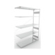 Steckregale S3 verzinkt, einzeilig - S3 CLIP 200 Steck-Anbauregal 2500x1700x600 mm vzk mit 5 B&ouml;den - 2