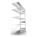 Steckregale S3 verzinkt, einzeilig - S3 CLIP 200 Steck-Anbauregal 2500x1700x600 mm vzk mit 5 B&ouml;den - 3