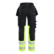 Damen High Vis Hose Stretch 7030 1149 - Damen High Vis Hose Stretch Schwarz/High Vis Gelb 7030 1149 9933 C38 - 2