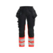 Damen High Vis Hose Stretch 7030 1149 - Damen High Vis Hose Stretch Schwarz/High Vis Rot 7030 1149 9955 D21 - 1