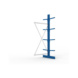 Kragarmregale MS doppelseitig - Kragarm-Anbauregal MS Light doppelseitig 2500x1000x800 mm (HxBxT) RAL 5010 - 1