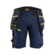 Handwerkershorts mit Stretch STRIKER 1972 1149 - STRIKER Shorts Stretch Dkl.Marineblau/HiVis Gelb 1972 1149 8633 C50 - 1