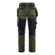 Damen Handwerkerhose mit Stretch 7132 1832 - Damen Handwerkerhose mit Stretch Waldgr&uuml;n/Schwarz 7132 1832 4298 C44 - 2