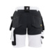 Damen Malershorts Stretch 7233 1832 - DAMEN MALERSHORTS STRETCH Wei&szlig;/Schwarz 7233 1832 1099 C46 - 2