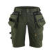 Damen Shorts Stretch Handwerker X1900 7992 1141 - Damen Handwerker Shorts X1900 Stretch Waldgr&uuml;n/Schwarz 7992 1141 4298 C36 - 1