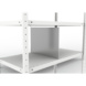 Fachteiler durchgehend, verzinkt - 10x Fachteiler durchgehend 400x500 mm (HxT) verzinkt - 1
