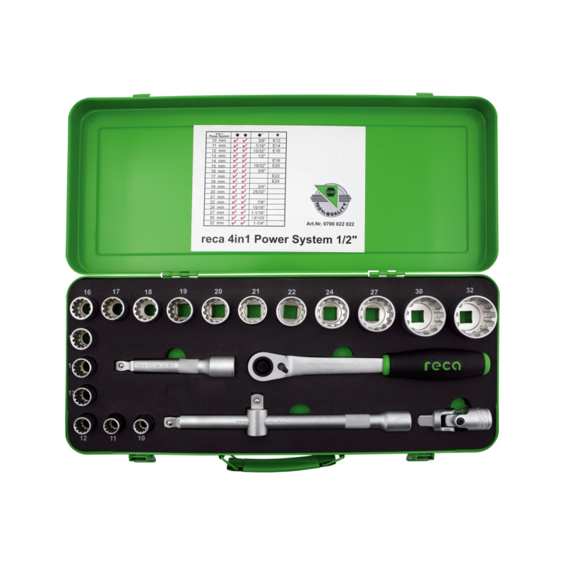 RECA Steckschlüsselsatz 1/2, 27teilig RECA