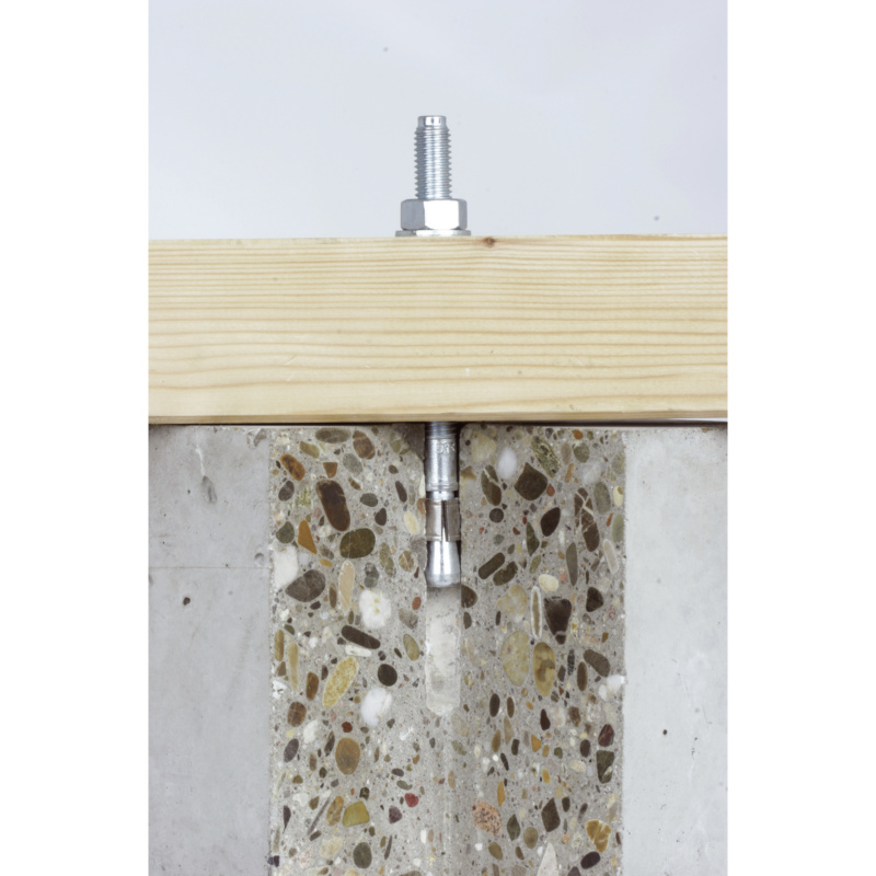 Stud anchor B, galvanised - Stud anchor B, zinc-plated, clamping thickness 60 mm, ETA approval, M 16 x 180