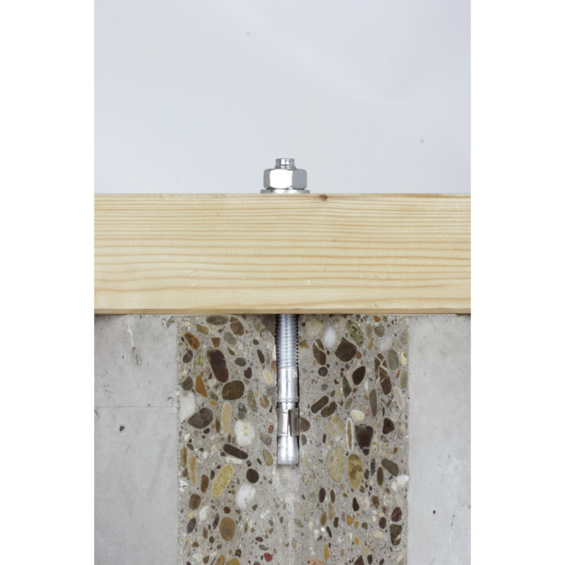 Stud anchor B, galvanised - Stud anchor B, zinc-plated, clamping thickness 60 mm, ETA approval, M 16 x 180