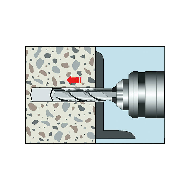 Stud anchor B, galvanised - Stud anchor B, zinc-plated, clamping thickness 60 mm, ETA approval, M 16 x 180