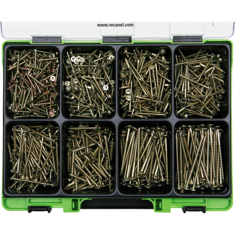 Flintronic 360 Schrauben Set - Selbstschneidende Holzschrauben In Aufbewahrungsbox